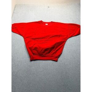 Vintage 1990 Quitman USA Red Dolman Sleeve Sweatshirt XL Banded Waist